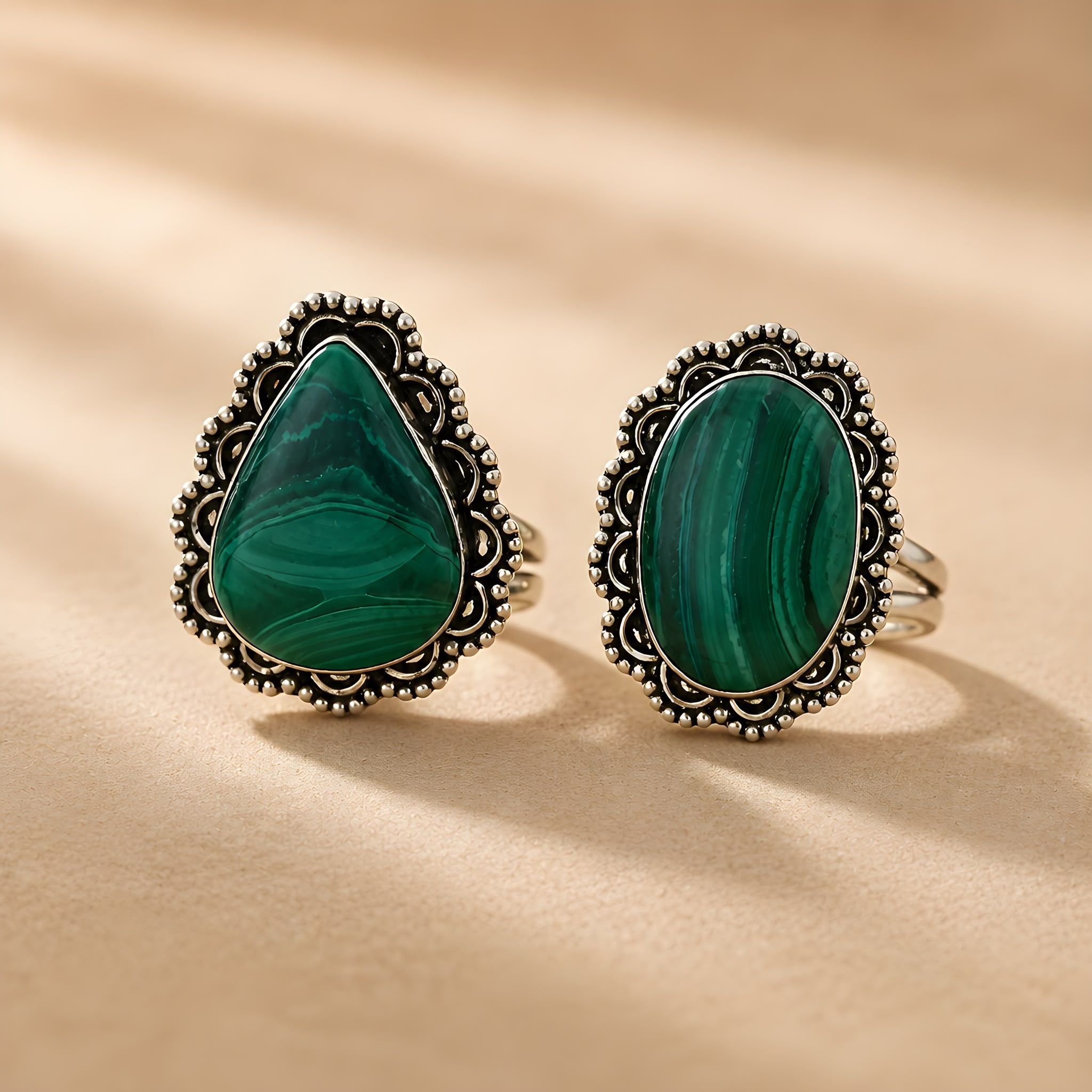 Anillos de Malaquita