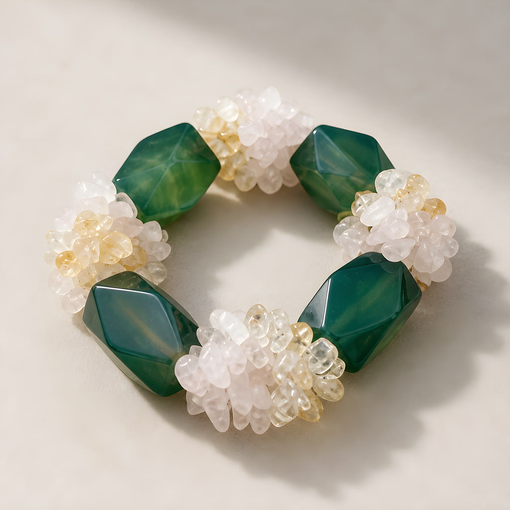 Pulsera de ágata verde