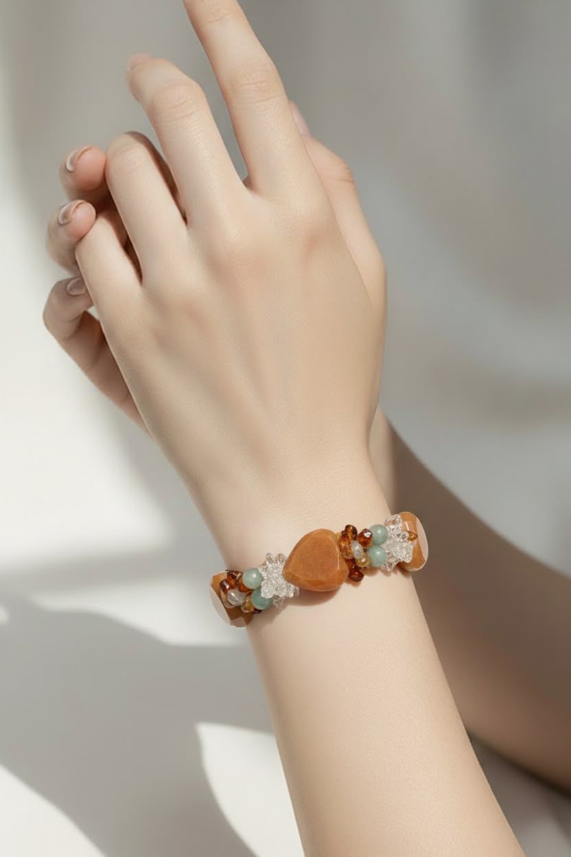 Pulsera de ágata marrón