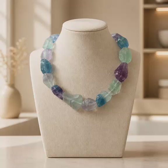 Collar de Fluorita multicolor