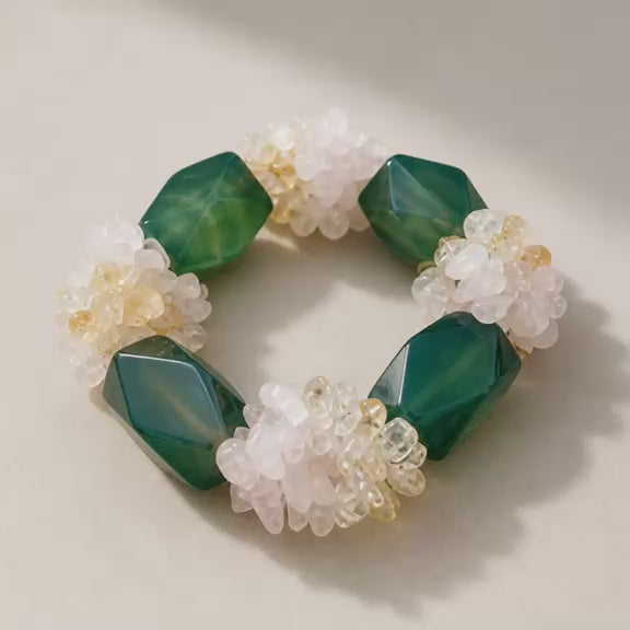 Pulsera de ágata verde