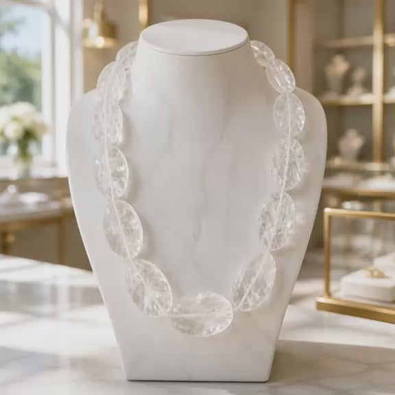 Collar de cuarzo blanco